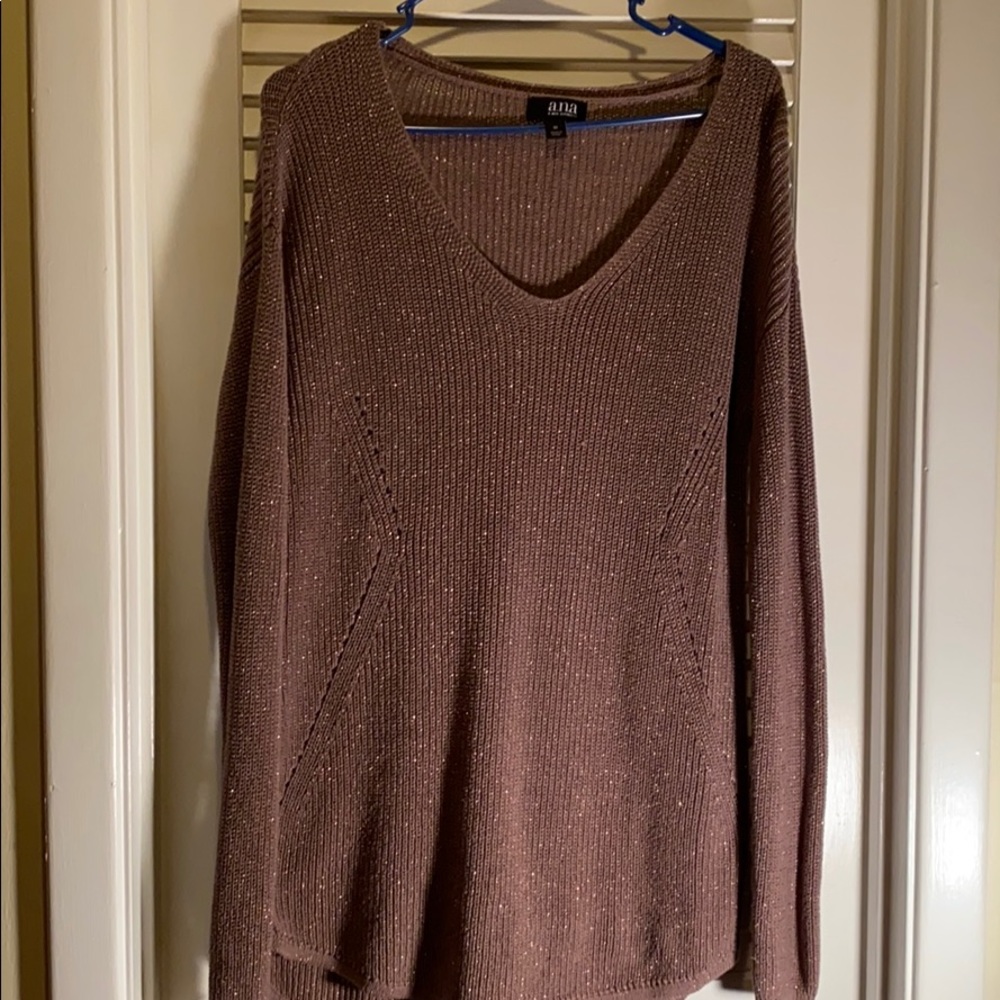 ANA Brown sweater With some gold specs of glitter